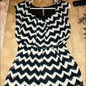 Floral Zig Zagged Patterned Macy’s Dress